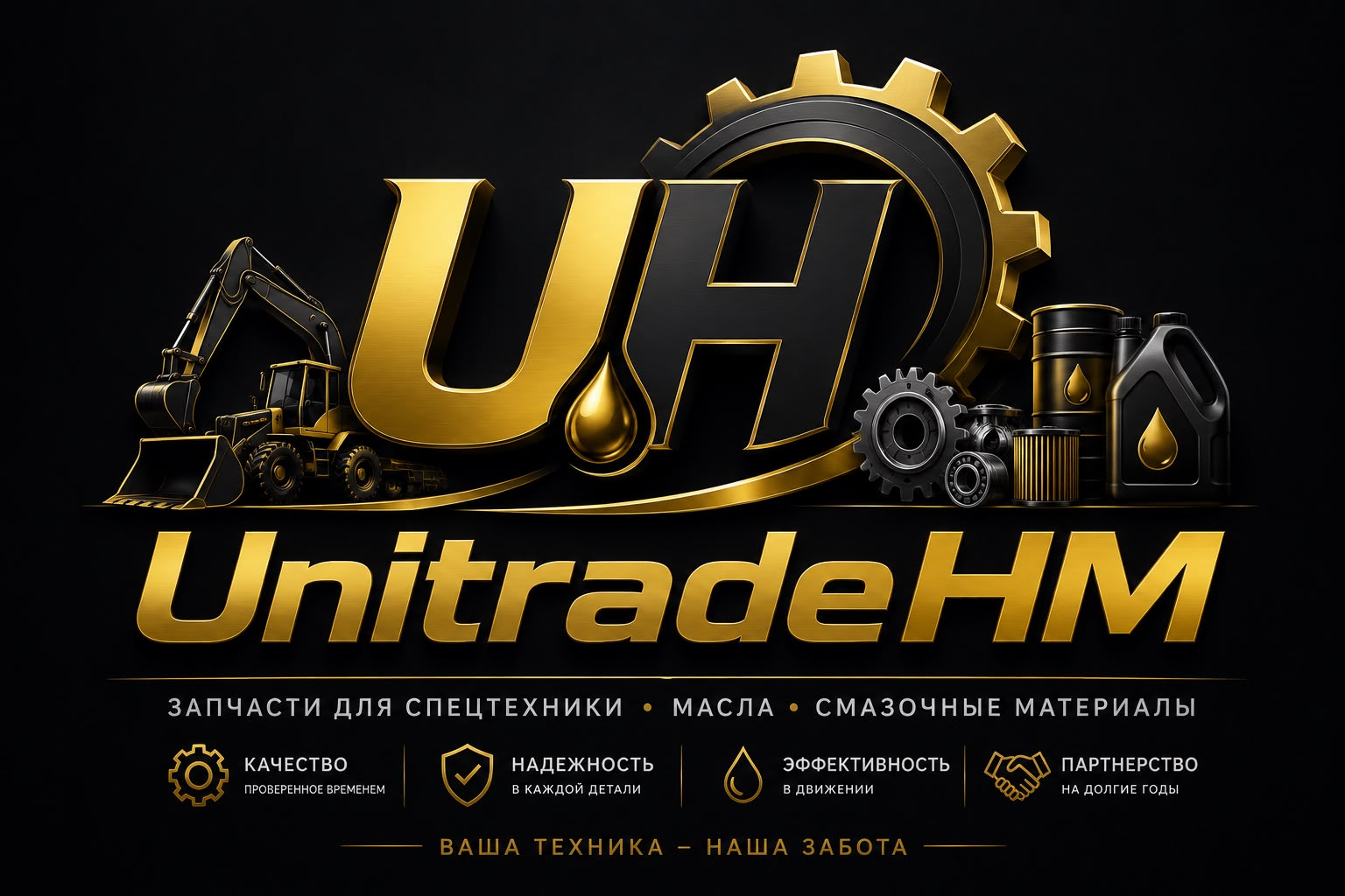 Фирменный логотип UnitradeHM и направления деятельности